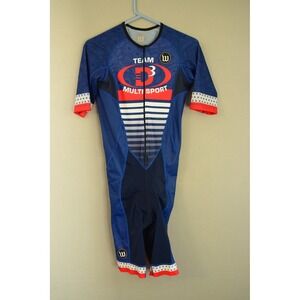 Wattie Ink Mens Large Triathlon Tri Suit Blue Made in USA  Team D3 Multisport
